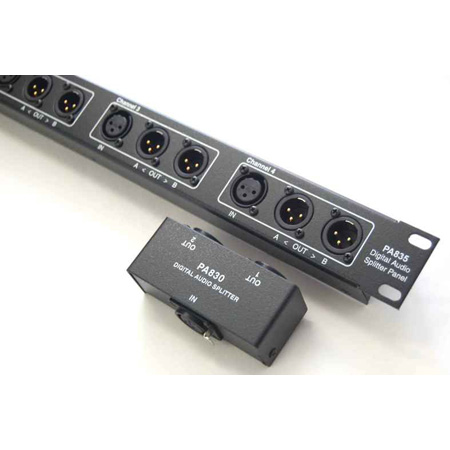 ETS PA832 AES/EBU 110 Ohm Digital Audio Splitter XLRM to 2 X